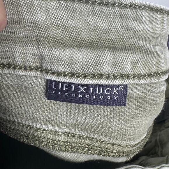 Not Your Daughters Jeans Women 12 Green Marisol Moss Lift & Tuck Tech Wide Leg - Picture 9 of 11